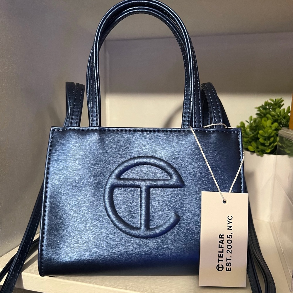 Telfar small shopping bag in Cobalt blue NWT